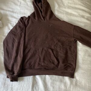 BROWN GYMSHARK HOODIE OVERSIZED